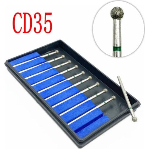 2.35mm Shank Diamond Nail Drill Milling Cutter Dental Grinding Polish Burs Craft Polisher Dentistry Tools Coarse CD35
