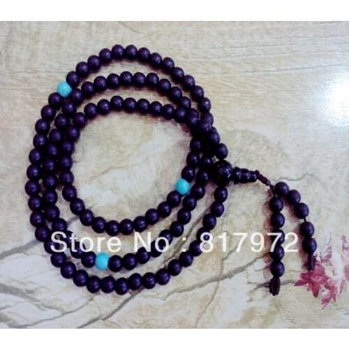 6mm bead 108 bead Black stone howlite bead Prayer Mala Rosary Bead Necklace Bracelet Both Women & Men gift