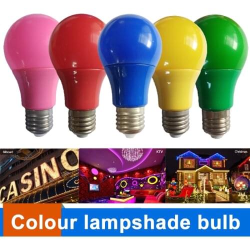 Colorful Globe Light Bulb E27 Led Bar Light 5W 7W 9W Red Blue Green Yellow Pink LED Lamp For Bar KTV Party Lighting