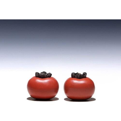 Two 】 yixing purple sand tea tea play all hand pet zhu mud persimmon persimmon ruyi little persimmon single price