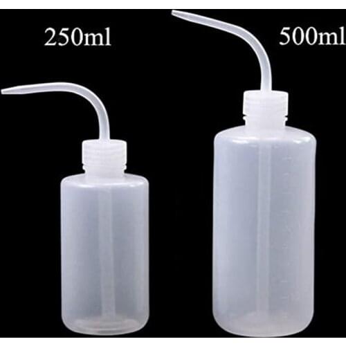 Tattoo Wash Bottle 2pcs 250ml 500ml Safety Wash Bottle Watering Tools Economy Plastic Squeeze Bottle for Tattoo Supplies