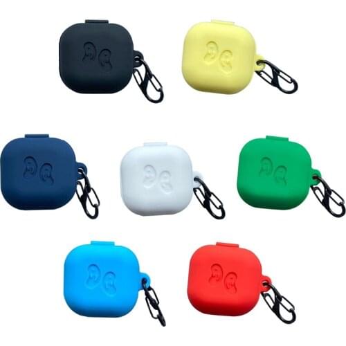 Flip-Open Anti-fall Simple Colors Dust-proof Protective Cover Silicone Case for SAMSUNG Galaxy-Buds live Wireless Earphone