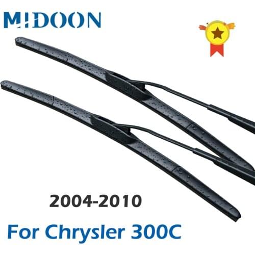 MIDOON Hybrid Wiper Blades for Chrysler 300C Fit Hook Arms 2004 2005 2006 2007 2008 2009 2010
