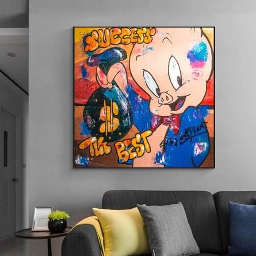 Graffiti Canvas Monopoly Alex Street Art Canvas Print Painting Abstract Figure Wall Picture Living Room Home Decoration Poster
