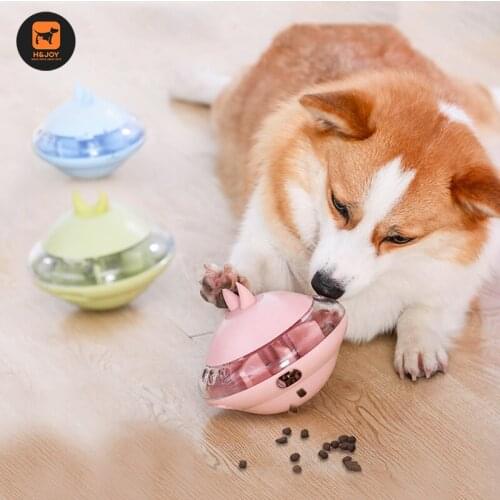 H&JOY Dog Flying Sauce Toys Bite Resistant Tumbler Food Leakage Dispenser UFO For Dogs Puppy Training Playing Pet Accessories