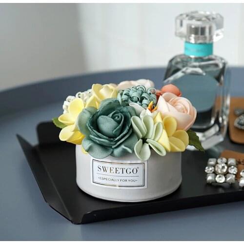 SWEETGO Artificial flower cake fake models in clay 7.5*8.5cm simulation cake decorating for showcase photography Flower regiment