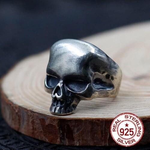 925 sterling silver mens ring personalized fashion classic retro jewelry domineering skull modeling send love gift 18 years hot