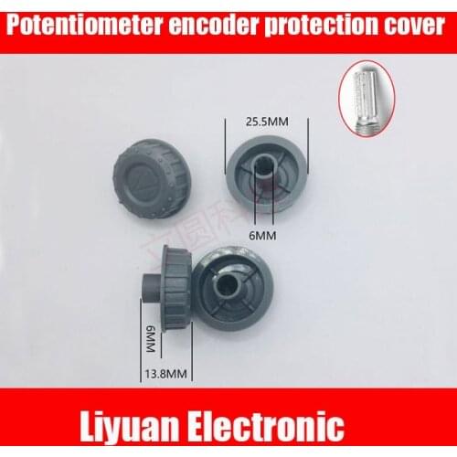 30pcs Grey convex handle round knurled shaft knob cap/potentiometer encoder switch protection cover/meter plastic cover 25*14mm