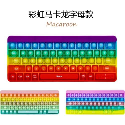 New Push Fidget Toys Pop Keyboard Multi-color With Words For Children Game To Antistress Poppete Popete Desktop Toy