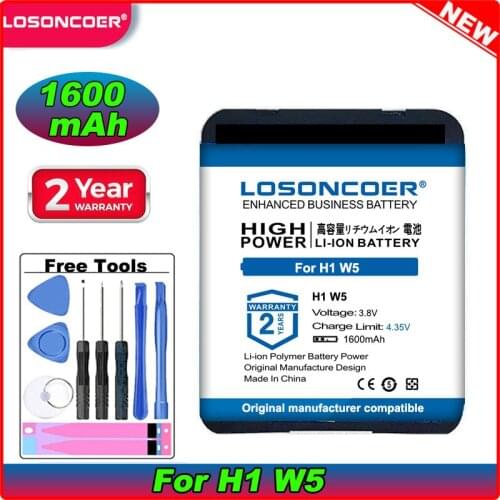 LOSONCOER Original 1600mAh Battery For H1 W5 V5K V7K V7 Kids Child Smart Watch