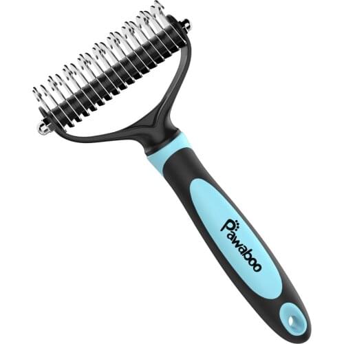 Pet Dematting Comb - Pet Grooming Comb with Dual Sided 9+17 Rake for Dogs and Cats Of All Sizes,Gently Removes Tangles and Knots