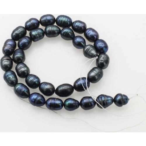 Freshwater pearl black egg 10-13mm 15inch for DIY jewelry making FPPJ wholesale beads nature
