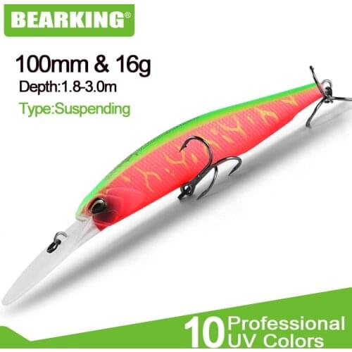 BEARKING 10cm 16g Lure Wobblers Crankbaits Hard Lure Pike Artificial Bait Fishing Tackle Bass Trout Fishing Lures