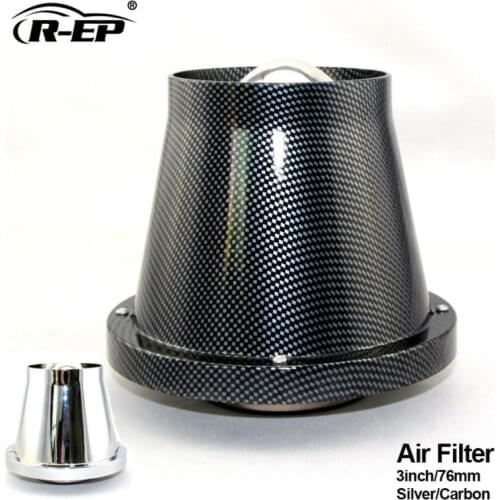 R-EP Universal Car Air Filter 2 INCH Supercharger Hood Intake Carro Cars Kit filtro de ar esportivo Turbo charger Cartridge 76MM