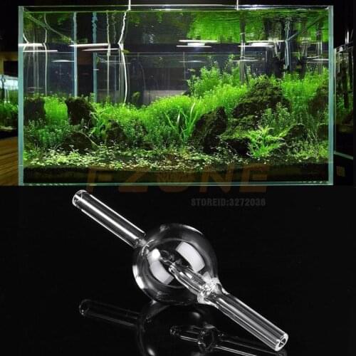 Aquarium CO2 Bubble Counter Ball Glass Bubble Counter for Fish Tank Air Non Return Check Recorder