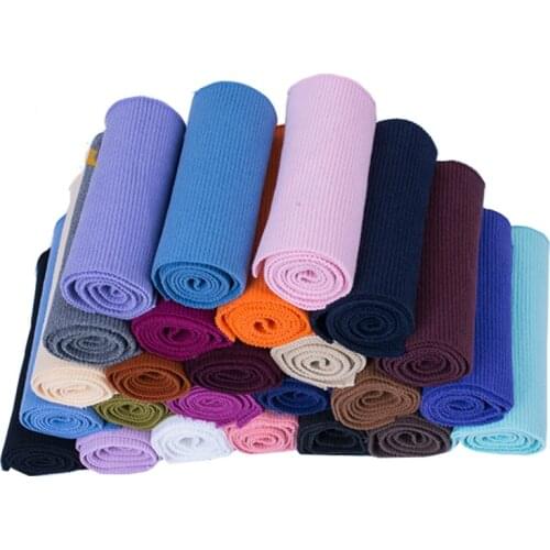 Thick Cotton Sweater Jacket Waistband Cuffs Legs Ribbed Trim Stretch Knitted Rib Fabric For Garment accessories