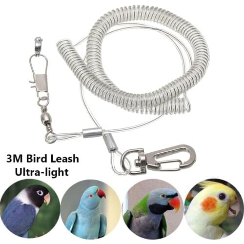 Anti-bite 3M with Leg Ring Parrot Flying Training Leash Harness Ultra-light Rope Outdoor Macaw Cockatiel Starling