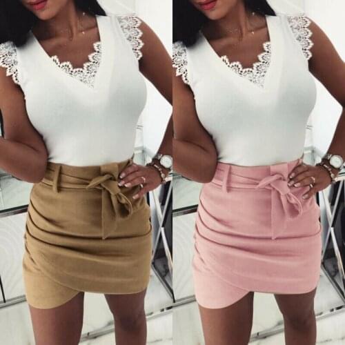 Womens Bodycon Short Mini Elastic Pleated Skirt Slim Fashion Seamless Casual Stretch Tight Short Pencil Skirt