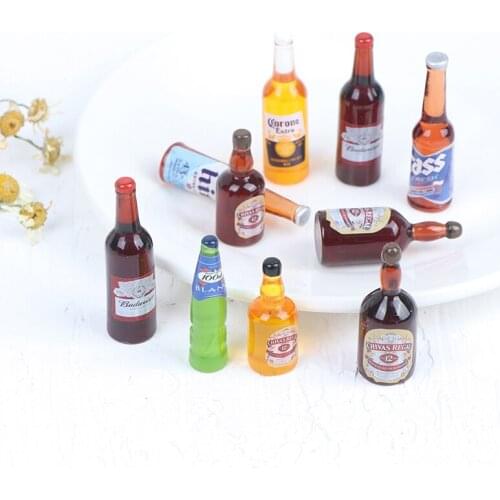 10Pcs 1:12 Dollhouse Miniature Drinks Wine Model Dolls Kitchen Accessories