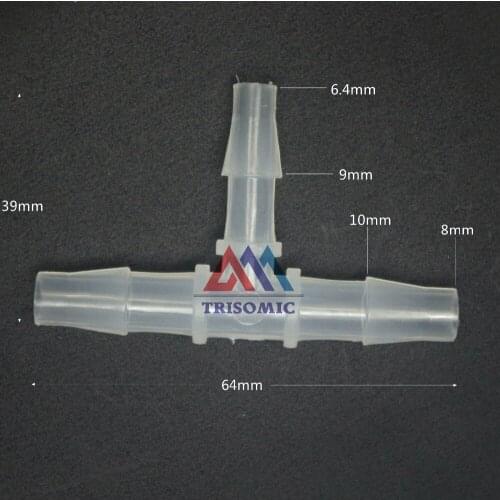 12 pieces 8mm*6mm*8mm T type Reducing Connector Tube Joiner Material PP Plastic Fitting Fish Tank Airline Aquarium