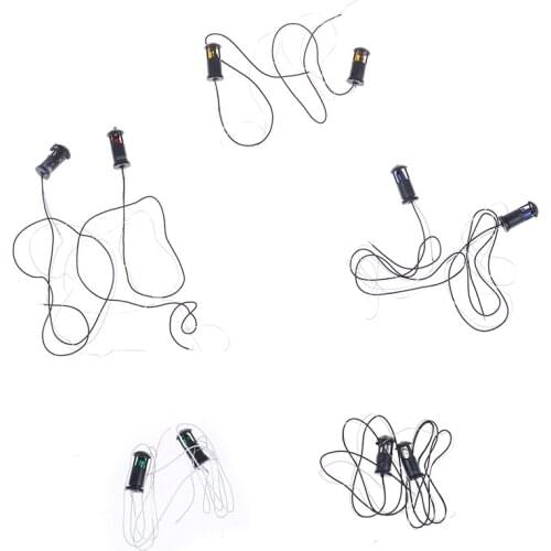 2Pcs Model Light Dollhouse Garden Lawn Lamp Lighting DIY Sand Table Landscape Doll House Accessories