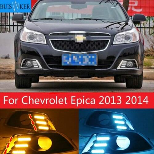 2PCS LED Fog Lamps Daytime Running Light DRL for Chevrolet Epica 2013 2014 White yellow blue