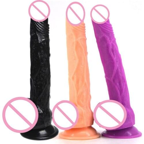 25cm huge Dildo Erotic Toys cock masturbation Realistic Penis Prostate Massage strap Anal soft Sex Toys for Women Masturbation