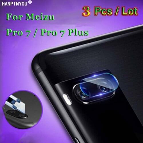 3 Pcs/Lot For Meizu Pro 7 / Pro7 Plus Ultra Clear Soft Fiber Transparent Tempered Glass Back Camera Lens Screen Protector Film