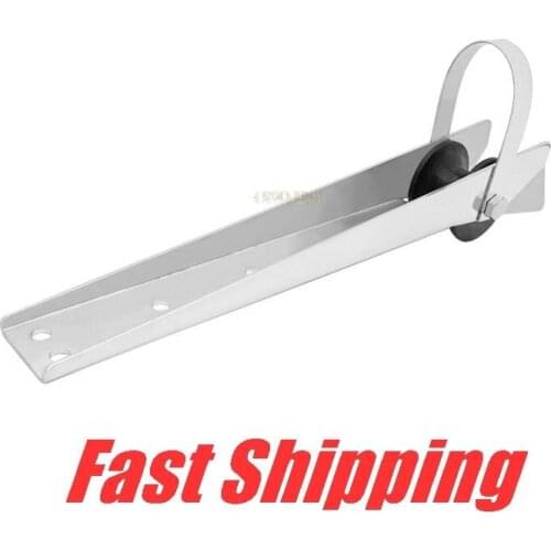 316 stainless steel mirrored marine anchor boat Bow Anchor Roller Bracket for Yacht RV truck Rubber wheel for Fixed anchor