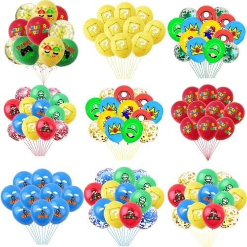 Super Mario theme Birthday party balloon Suit Child birthday Party banner Decoration Supplies