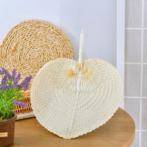 Pushan Arts Hand Made Fan Peach Shaped Bamboo Fan Summer Cool Air Fan DIY Characteristic