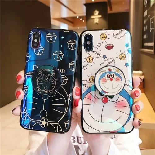 Blue Ray Doraemon Cartoon Soft Silicone Case With Bracket For Redmi 4A 4X 5A 5X 6A 6 Pro 7A 8A K20 Redmi Note 8 8T Note 9 Pro