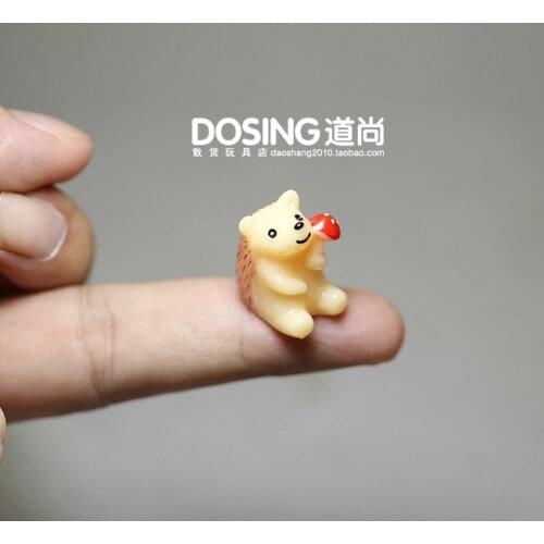 Wild Animal Little hedgehog Model Ornaments Cute Small hedgehogs Fairy Garden Miniature Accessories Action Figure Figurine Toys