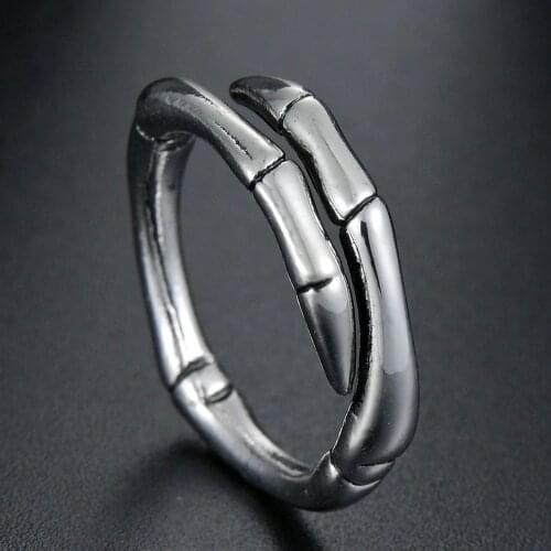 Gothic Vintage Rings for Women Men Open Size Retro Punk Hip Hop Biker Simple Snake Finger Ring Adjustable Party Night Club