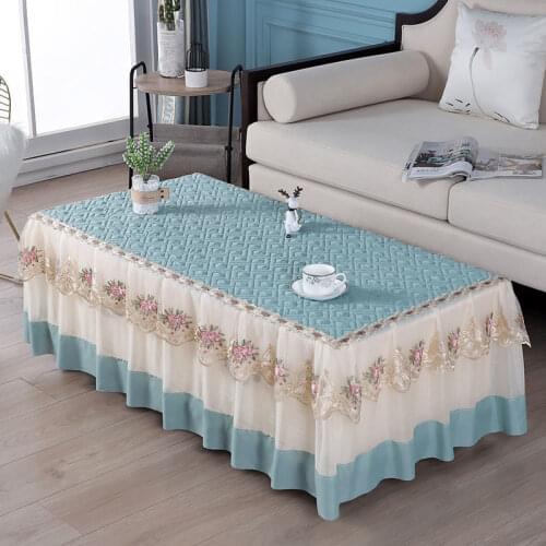 Cotton Polyester Rectangle Home Tea Table Skirt Wedding Party Decoration Table Cover Table Cloth for Events Dining Tablecloth