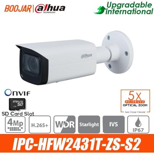 Dahua international IP Cameras IPC-HFW2431T-ZS 4MP WDR IR Bullet Network Camera Motorized lens 5x optical zoom 2.7-13.5mm