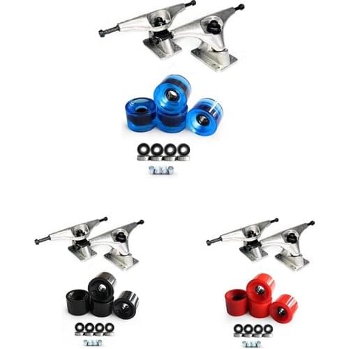 70X51mm Wheels 78A Aluminum Alloy Bridge Skate Board Bracket CX4 6.25in Skateboard Trucks Kit