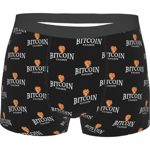 Cool Creative Bitcoin BTC Mining Bit Coin Underpants Breathbale Panties Mens Underwear Print Shorts Boxer Briefs