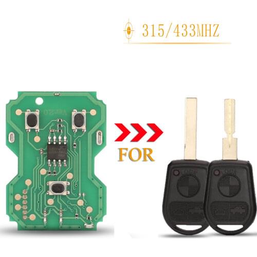 Kutery 3 Buttons Remote Key Circuit Board Fob 315Mhz ID44 PCF7935 Chip For BMW Z3 E31 E32 E34 E36 E38 E39 E46 Z3i