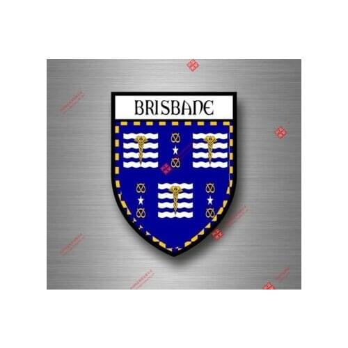 Hot Sell Personality Sticker Decal Souvenir Car Coat Arms Shield City Travel Australia Brisbane Decorative Car Styling Pieces