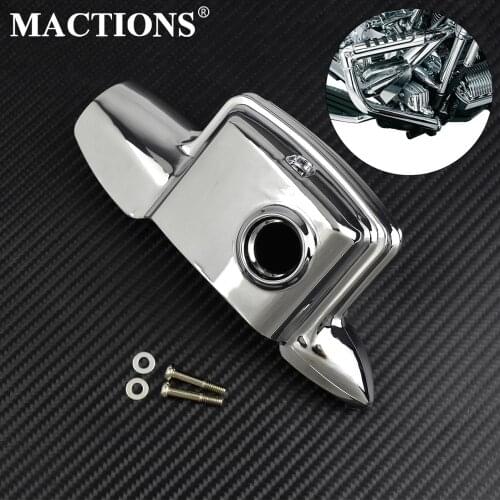 MACTIONS Chrome Rear Brake Master Cylinder Cover ABS Plastic For Harley Touring Road Glide FLTRX 15-19 Electra Street Glide FLHR
