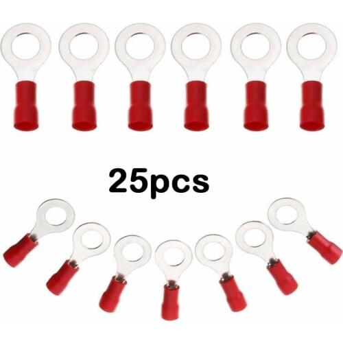 Ringkabelschuhe isoliert rot Kabel Ringhsen Ringkabelschuh 0,5-1,5mm 6,4mm SD