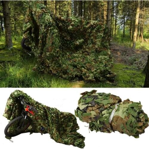 1.5 x 5m Hunting Military Camouflage Net Woodland Training Camo Netting Waterproof Car Covers Tent Shade Camping Sun Shelter