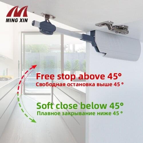Cabinet Door Support Rod Damping Spring Support Hinge Cabinet Door Above 45° Free Stop Below 45°Cushion Close Furniture Hardware