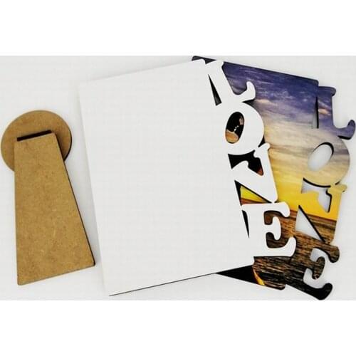 New Arrive Sublimation Blank DIY Wooden Photo Frames Love MDF Frame Hard Board Photo Gift Print Decorative Unframed Panels