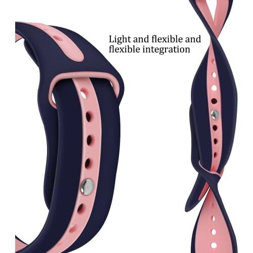 Silicone Strap For Apple Watch band 44mm 40mm 38mm 42mm Breathable correa smart wrist Sport bracelet iWatch serie 5 4 3 SE 6