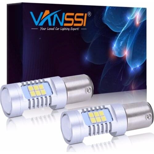2PCS 1157 Bay15d P21/5W LED Bulbs High Power 21smd 2835 LED Tail Light Bulbs White RED for Lada Granta VANSSI