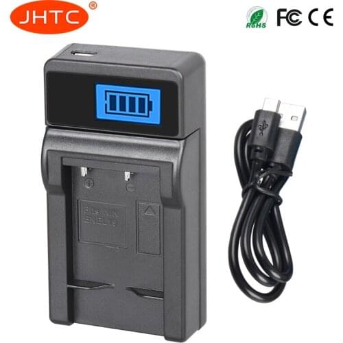 JHTC ENEL19 EN-EL19 LCD USB Camera Battery Charger For Nikon Coolpix S2600 S2700 S3100 S3500 S4100 S4150 S4400 S5200 S6400 S6900