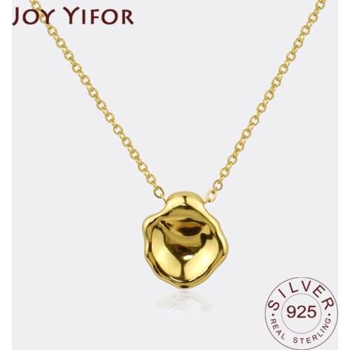 925 Sterling Silver Necklace Ladies Elegant Chain Necklace Fashion Round Shape Sterling Silver Jewelry Round Necklace