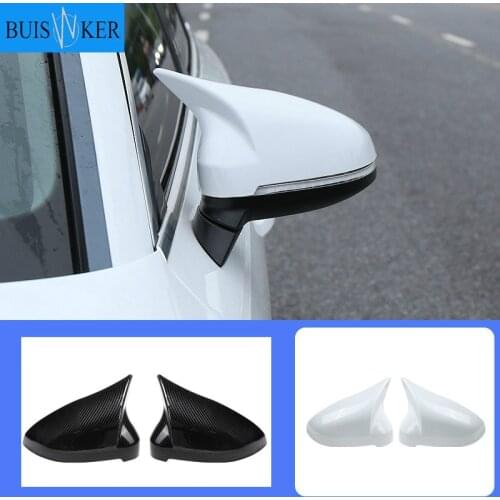 1 Pair of Car Auto Rearview Mirror Shell Cover Protection CapMatte for Audi B9 A4 A5 S4 Rearview Wing Mirror Cap New Ox horn